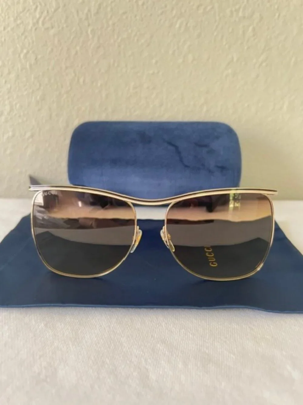 Gucci Sunglasses GG0820S 003 Gold Yellow 63-17-145mm